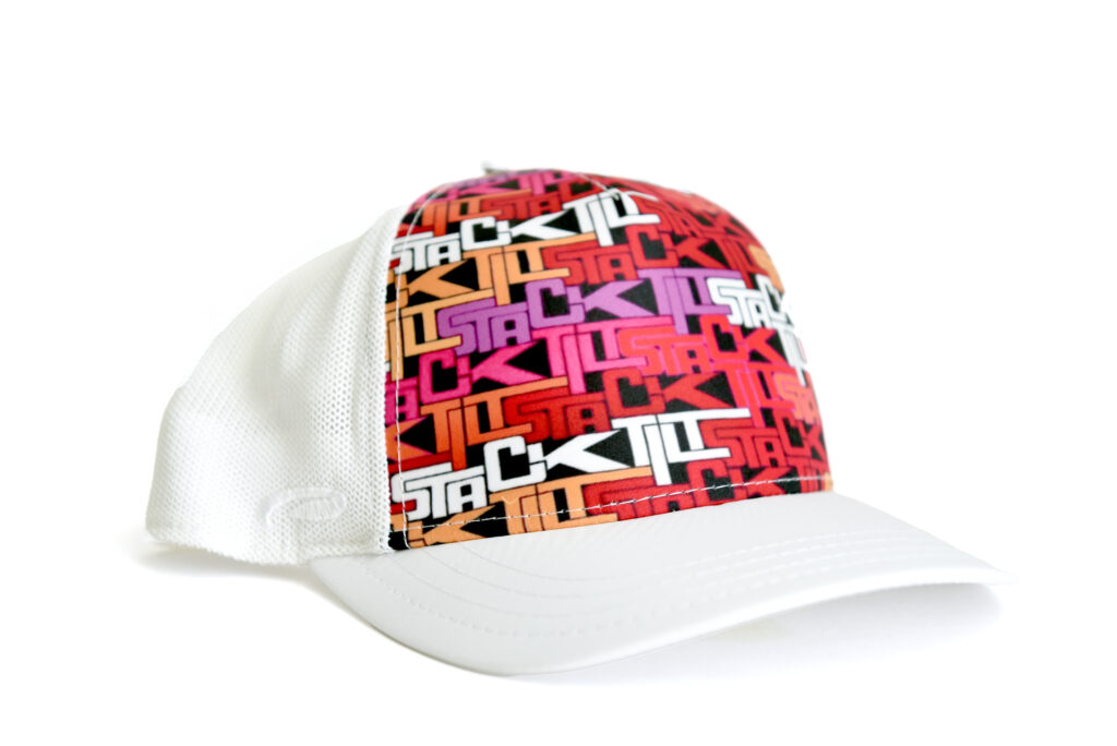 Stack&Tilt Golf Logo “Graffiti Hat” Magenta/White